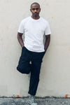 Darren full fit wearing the Brut Cotton Cut Two in white